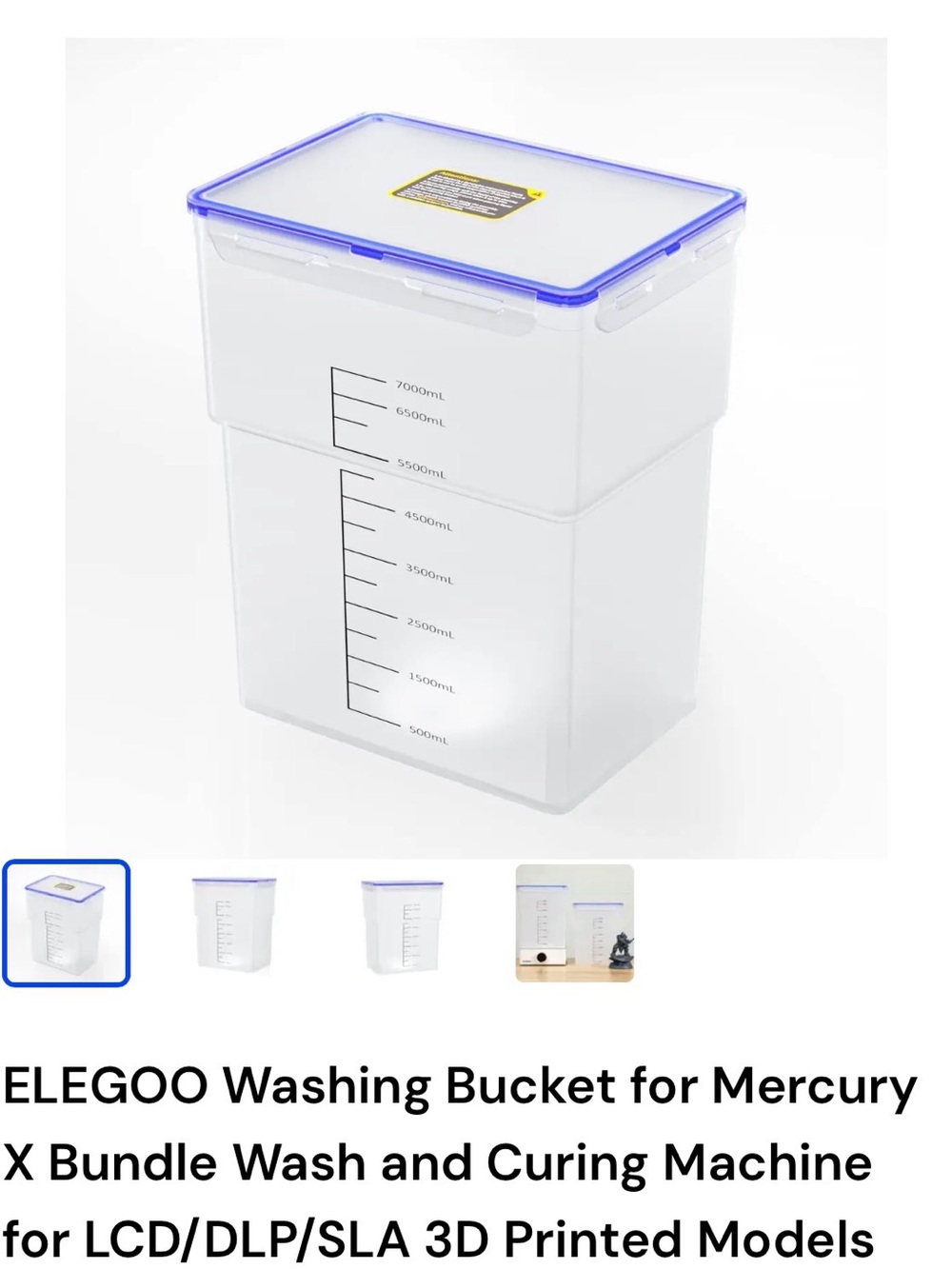 5/$30 Elegoo 3D Printer Washing Bucket  sealed in box